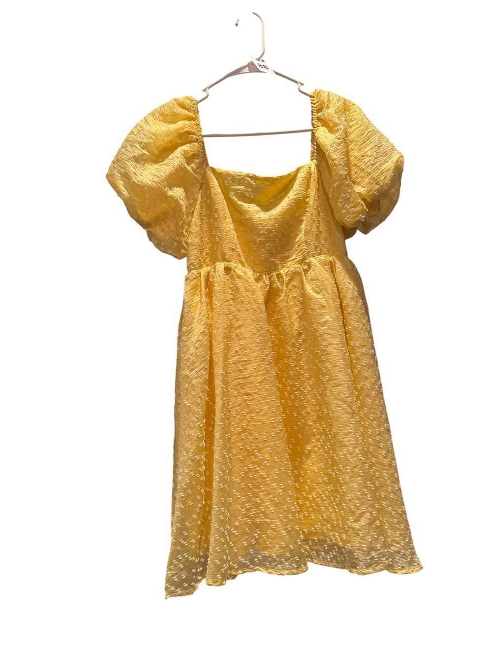 88. Vine Tree Textured Puff Sleeve Mini Dress NWT - Picture 2 of 6